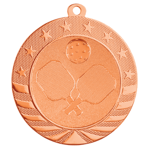 Bright Bronze 2 3/4" Pickleball Starbrite Medal