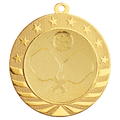 Bright Gold 2 3/4" Pickleball Starbrite Medal