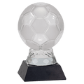 6 1/4" Glass Soccer Ball with Marble Base