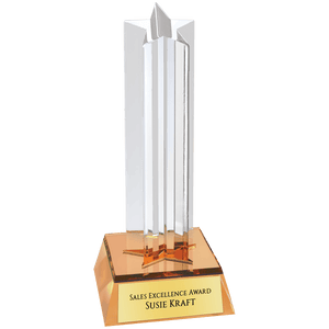 Gold 6 3/4" Star Column Acrylic with Base
