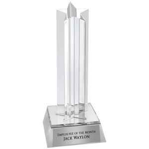 Silver 6 3/4" Star Column Acrylic with Base