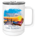 Sublimatable Polar Camel 15 oz. White Vacuum Insulated Mug with Slider Lid
