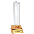 7 1/2" Star Column Acrylic with Gold Base