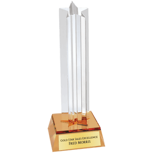 Gold 7 1/2" Star Column Acrylic with Base