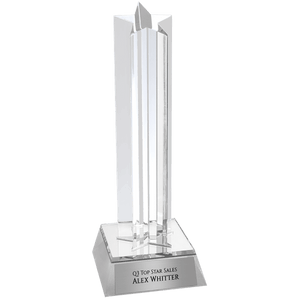 Silver 7 1/2" Star Column Acrylic with Base