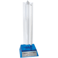 Blue 8 1/2" Star Column Acrylic with Base