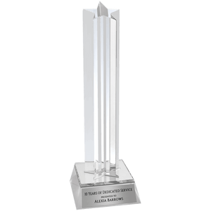 Silver 8 1/2" Star Column Acrylic with Base
