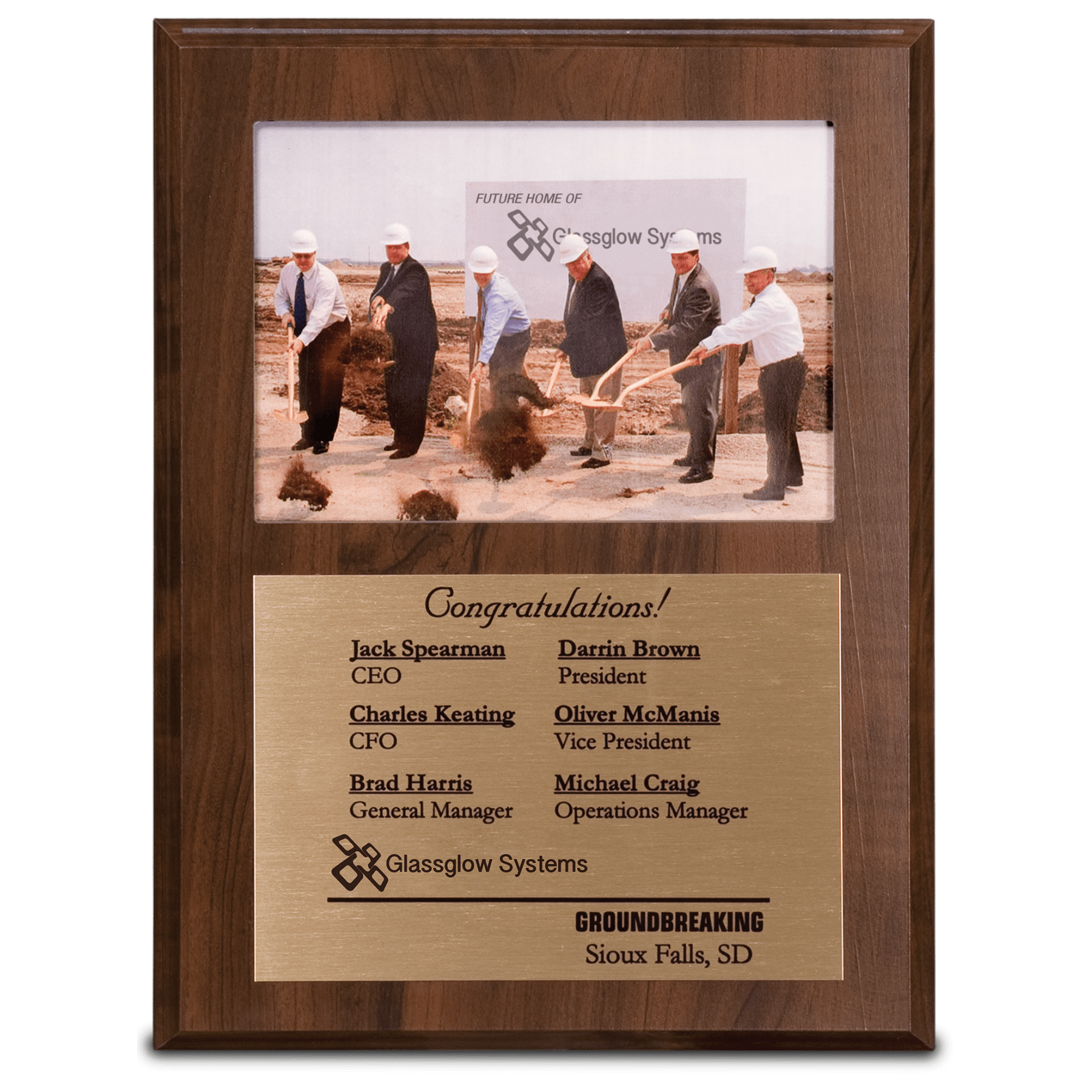 9" x 12" Finish Slide-In Frame Plaque with 7" x 5" Window