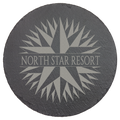 9 3/4" Round Slate Decor with Foam Pads