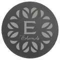 11 3/4" Round Slate Decor with Foam Pads