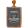 13 1/4" x 7" Acacia Wood/Slate Cutting Board