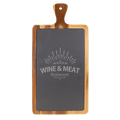 16" x 7 3/4" Acacia Wood/Slate Cutting Board