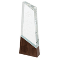 9 3/4" Peak Sierra Glass with Walnut Base