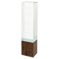 9 3/4" Rectangle Sierra Glass with Walnut Base