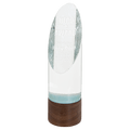 9 3/4" Cylinder Sierra Glass with Walnut Base