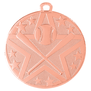Bronze 2" Superstar Baseball/Softball Medal