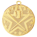 Gold 2" Superstar Baseball/Softball Medal