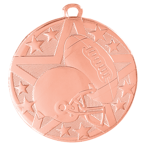 Bronze 2" Superstar Football Medal