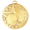 Gold 2" Superstar Football Medal