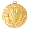 Gold 2" Superstar Torch Medal