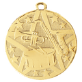 Gold 2" Superstar Band Medal