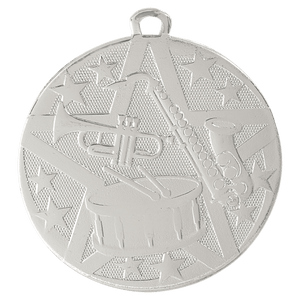 Silver 2" Superstar Band Medal
