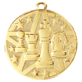 Gold 2" Superstar Chess Medal