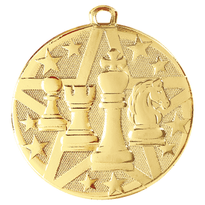 Gold 2" Superstar Chess Medal
