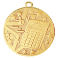 Gold 2" Superstar Math Medal