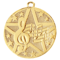 Gold 2" Superstar Music Medal