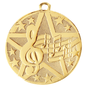 Gold 2" Superstar Music Medal