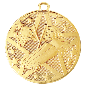 Gold 2" Superstar Pinewood Derby Medal