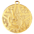 Gold 2" Superstar Science Medal