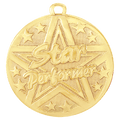 Gold 2" Superstar Star Performer Medal