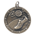 Antique Gold 1 3/4" Track Shooting Star Medal