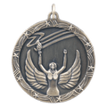 Antique Gold 1 3/4" Victory Shooting Star Medal