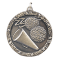 Antique Gold 1 3/4" Cheer Shooting Star Medal