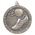 Antique Gold 2 1/2" Soccer Shooting Star Medal