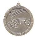 Antique Gold 2 1/2" Music Shooting Star Medal