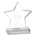 Clear 5" x 5" Star Acrylic Award with 4" Base