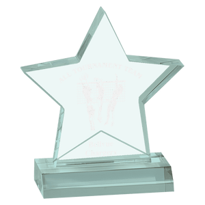 Jade 5" x 5" Star Acrylic Award with 4" Base