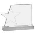 Clear 7 1/4" x 5 1/4" Star Page Acrylic with 7 1/2" Base