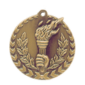 Antique Gold 1 3/4" Torch Millennium Medal