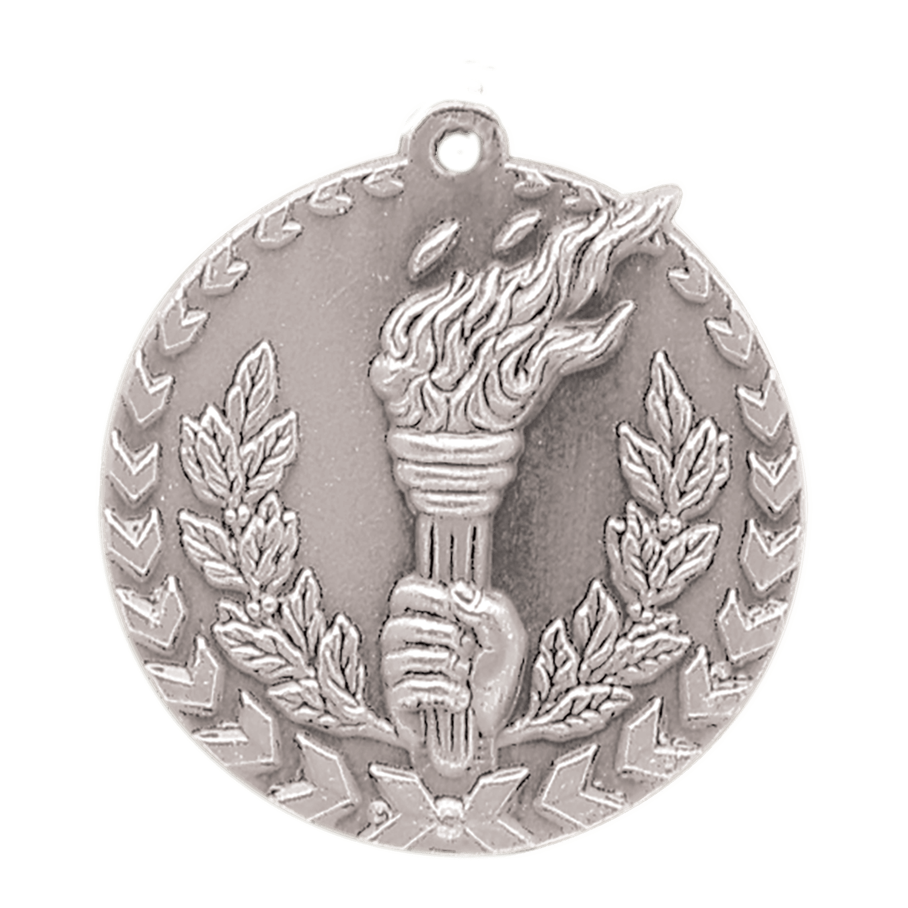 Antique Silver 1 3/4" Torch Millennium Medal