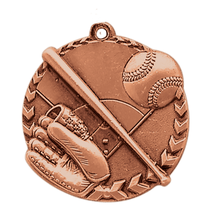 Antique Bronze 1 3/4" Baseball/Softball Millennium Medal