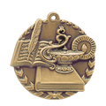 Antique Gold 1 3/4" Lamp of Knowledge Millennium Medal