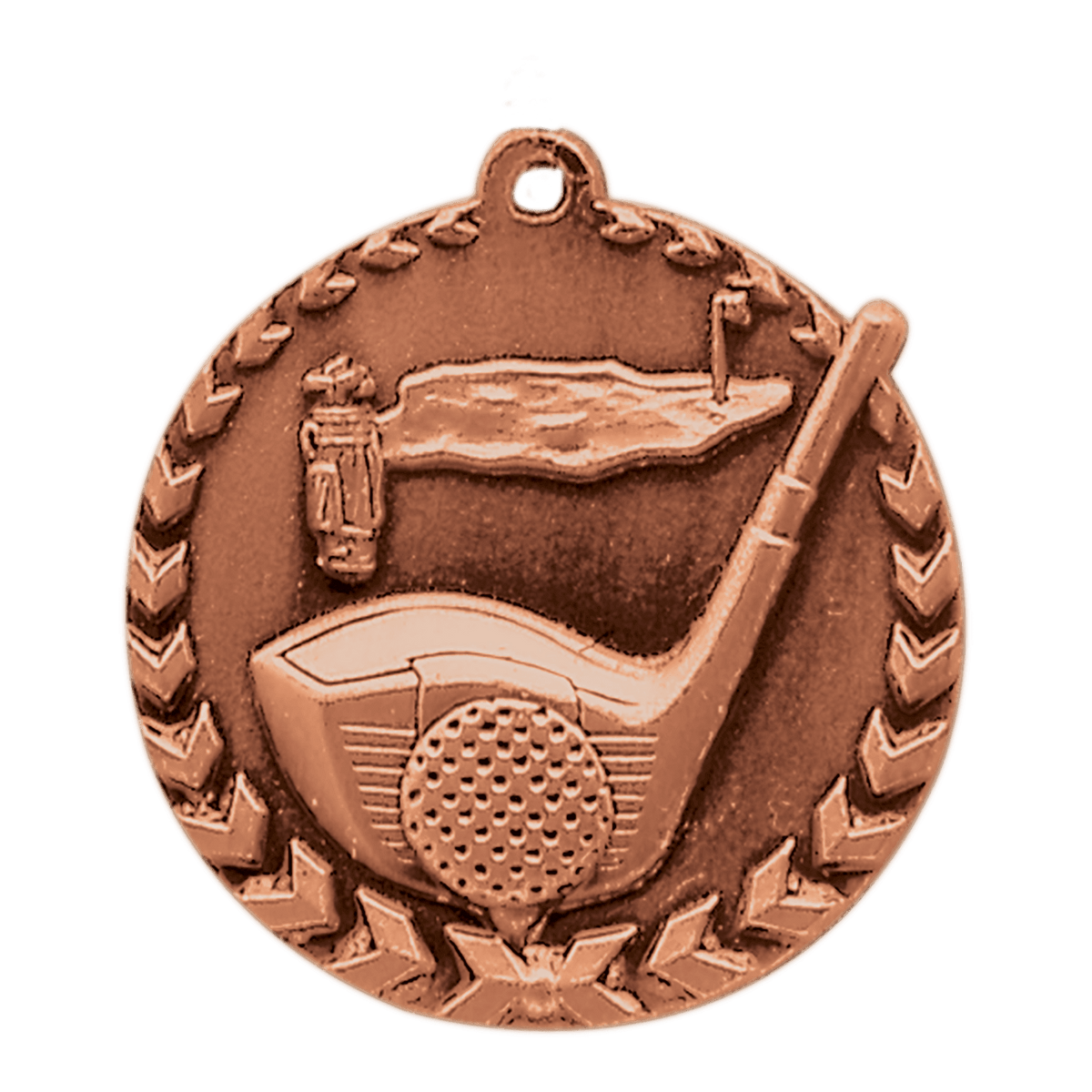 Antique Bronze 1 3/4" Golf Millennium Medal