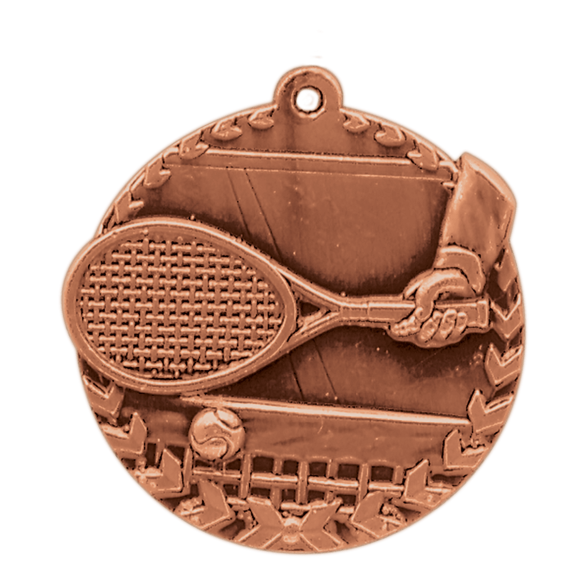 Antique Bronze 1 3/4" Tennis Millennium Medal