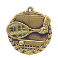 Antique Gold 1 3/4" Tennis Millennium Medal