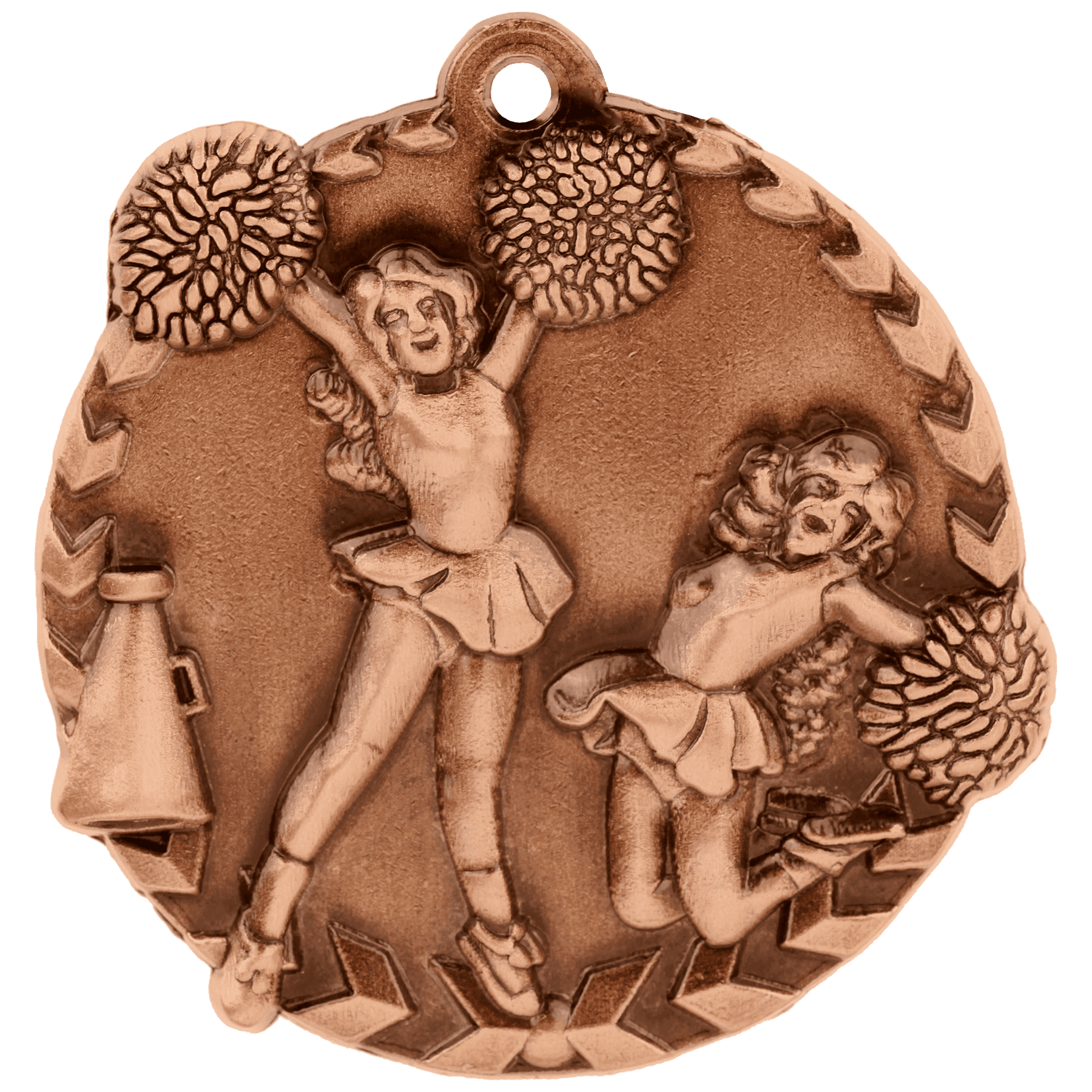 Antique Bronze 1 3/4" Cheer Millennium Medal